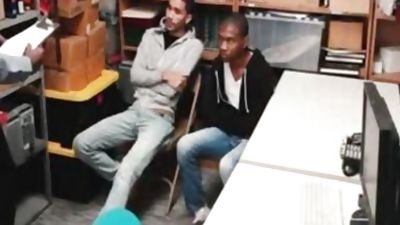 dark Hung Mall Cop Barebacks Two young Shoplifting Per, Black, Teen, Twinks