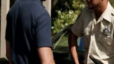 Car jack off Leads To lusty bunch-sex, Anal, Blowjob, Interracial