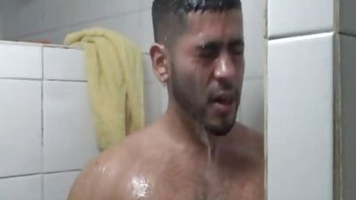 Hung Latino banged In Gym Shower, Anal, Bath, Flexible, Gym