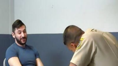 Hunky Suspect Sucks knob To Avoid Jail, Big Cock, Blowjob, Gay