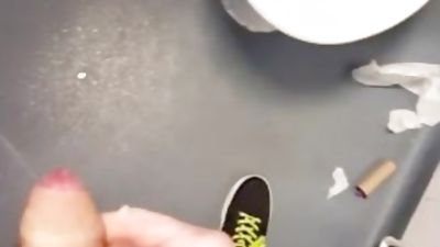 Got caught shooting a huge load at university, Masturbating, Outdoor, Solo, Gay