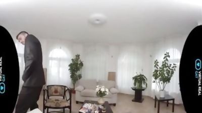 VirtualRealGay.com - Mad sex, Blowjob, Brunette, Pornstar