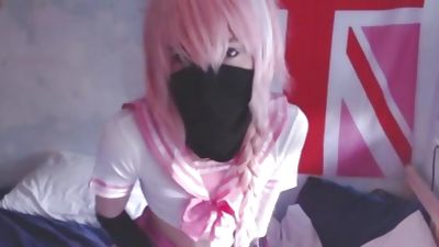 Cute little femboy squirts a load, Masturbating, Panties, Solo, Upskirt