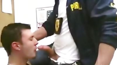 Security officer fucks twink, Big Cock, Ass Licking, Office