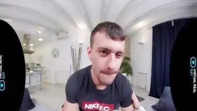 VirtualRealGay.com - Pecs lover, Blowjob, POV, Reality