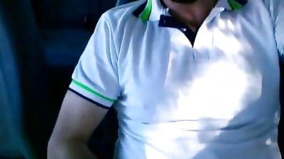 verbal dad jacking off in his car, Masturbating, Outdoor, Gay