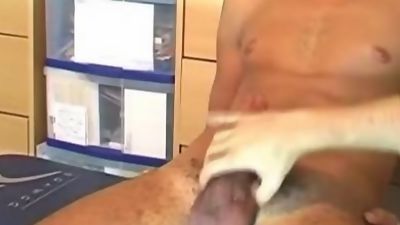 French arab guy made a porn where his big dick gets wanked in spite of him, Arab, Big Cock, Cumshot, Keumgay