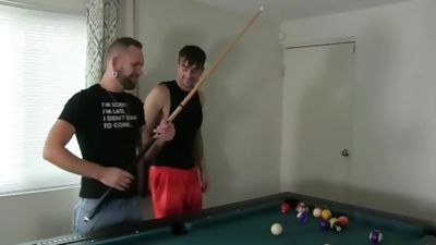 Pool Table Fetish Fuck with Mason Lear and Josh Mikael, Anal, Piercing, Gay, Mason Lear