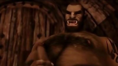 Orc gangbang, Anal, Hardcore, Interracial, Gay