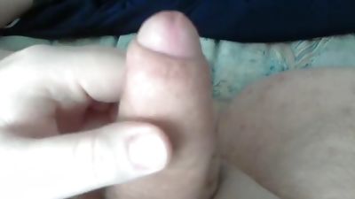 Working massive pecum out of my cock, Amateur, Homemade, POV