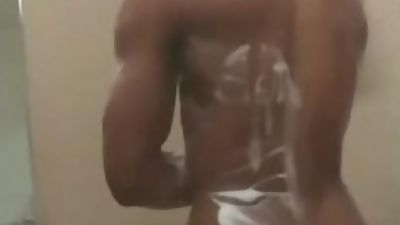 Body_by_Brandon jerking off and nutting in a public gym, Big Cock, Masturbating, Gay