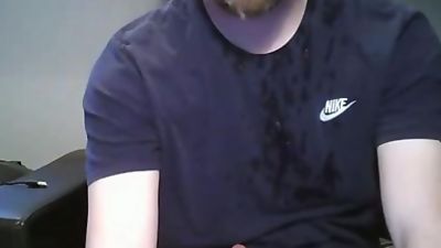 Young Teen Boy Wanks On Webcam And Cums on His Beard - MattThom98, Fetish, Webcam, Cute, Butt Plug