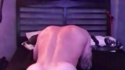 Carlos Lindo rides a didlo, Solo, Gay, Muscle