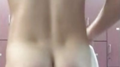DoodleHobbitt Fingerfucks his ass while showing off in the Gym Lockerroom, Ass, Big Cock, Fingering