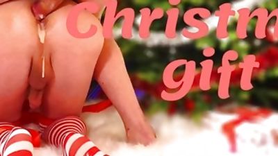 Amazing XXXmas. Cute femboy was fucked in the ass under the Christmas tree, Anal, Fetish, Mature