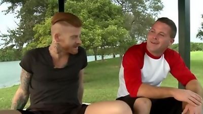 Muscle Hunk Daddy Fucks His Friend & Rims His Ass 4 A Change, Ass, Big Cock, Tattoo, Pride Studios, Bennett Anthony