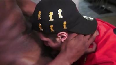 Babyface Jalen throat fucked by thick BBC, Big Cock, Black, Blowjob