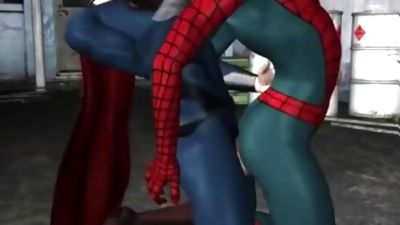 Superman Fucks Spiderman, Fetish, Gay, Bareback