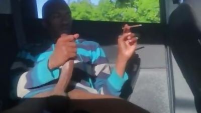 Early morning park smoke and stroke, Amateur, Cumshot, Fetish