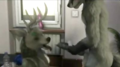 GAY FURRY (ANIMATED YIFF) - Muscle Dragon & Stag Slut Head Fuck [Flash], Big Cock, Blowjob, Fetish, Gay