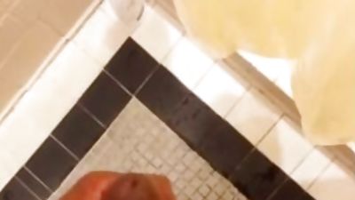 Public shower stroke part 2, Amateur, Handjob, Masturbating, Gay, HD Porn, Public