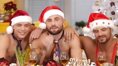 Happy Holidays: Fuck and Be Merry - Thomas Friedl, Kane Mra'z, Jeffrey, European, Blowjob, Threesome, Gay, Thomas Ride