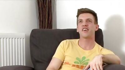 Skinny dude takes his trimmed cock and masturbates solo, Casting, Masturbating, Solo, Blake Mason