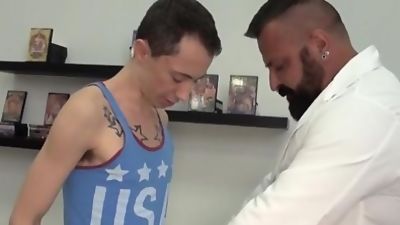 Young otter barebacked by his hairy doctor, Bears, Hunks, Twinks