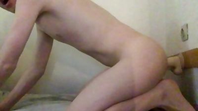 TWINK BOY HAVING AN ANAL ORGASM WHILE CUMMING, BIG DILDO IN HIS TIGHT ASS, Anal, Dildo, Orgasm