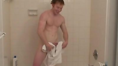 College Boys Shower Together Leads to Other Things - Large Soapy Dicks, Amateur, College, Masturbating, College Dudes