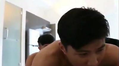 rimming & barefucking a chinese twink (1'19''), Anal, Asian, Webcam
