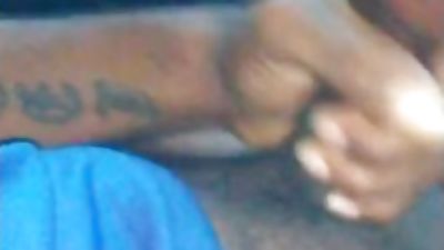 Verbal car masturbation, Big Cock, Black, Masturbating