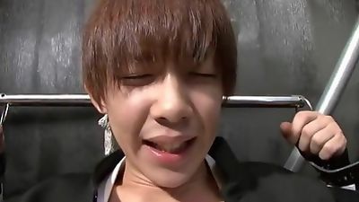 Whimpering Japanese twink has a happy ending, Asian, Blowjob, Daddies
