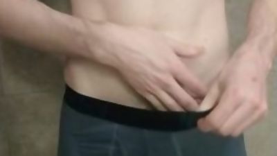 Boxer briefs pissing in shower, Amateur, Fetish, Gay