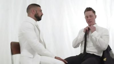 Religious Boy Gets Barebacked By Muscle Dad Priest, Blowjob, Hardcore, Gay