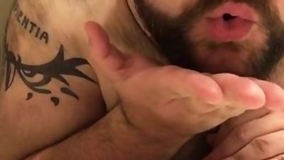 Pre=shower display of my manly goods, Solo, Gay, Shower