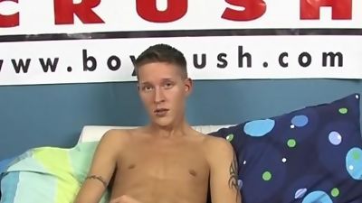 Blond athletic twink Ryan Conners jacks off after interview, Casting, Solo, Teen, Gay, Boy Crush