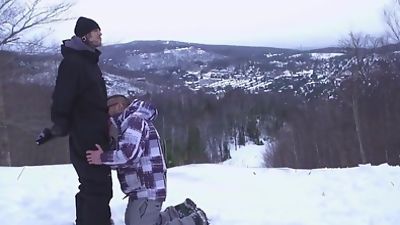 Winter XXX Games Part #1 Scene 1 featuring Bo Sinn and Jack, Blowjob, Masturbating, Gay, Bromo, Bo Sinn