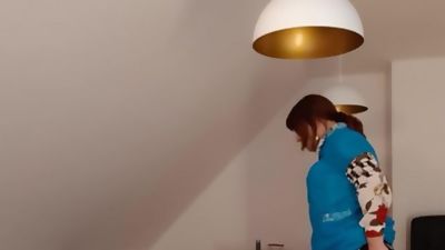 Horny cleaning Lady fucked from behind, Amateur, Anal, Old And Young