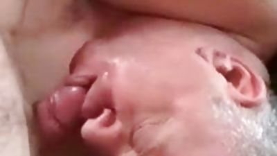 French daddy lies on his side and sucks chubby's cock, Amateur, Blowjob, Gay, French