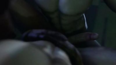 Albert Wesker and James Vega fuck Chris Redfield, Anal, Big Cock, Threesome, Gay