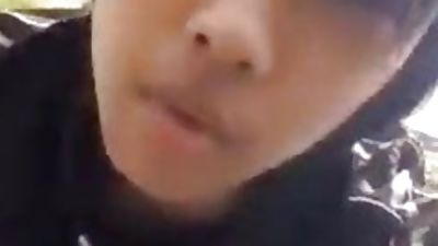 Chinese Boy piss and cum in public, Asian, Big Cock, Masturbating, Gay, Public