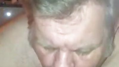 Daddy giving his friend a blowjob, Amateur, Blowjob, Gay