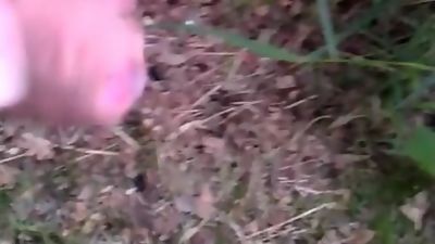young guy cumming in the woods, Amateur, Homemade, Outdoor