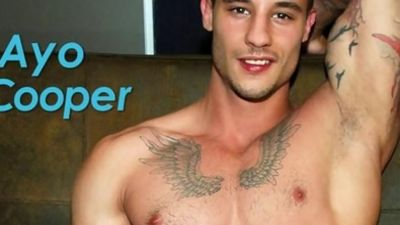 Ayo Cooper on Flirt4Free - Tatted Euro Stud w Monster Cock Jerks Off Hard, Closeup, Cumshot, College
