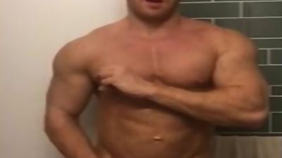 Verbal muscle worship, Handjob, Solo, Webcam, Gay