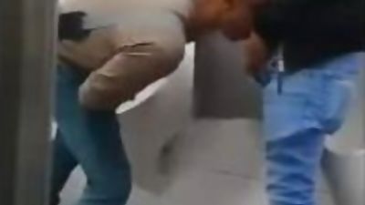 Having fun at the URINALS / CRUISING, Big Cock, Blowjob, Cumshot