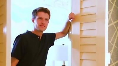 ShowerBait House Keeper Spies On Str8 Shower Hunk, Big Cock, Blowjob, Cumshot