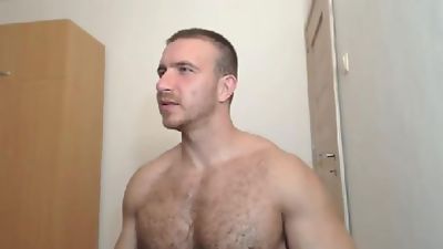 Muscle Cub show and cum, Amateur, Webcam, Gay