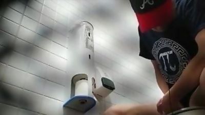 YOUNG HOT GUY CAUGHT JERKING IN PUBLIC STALL, Masturbating, Gay, Jerking